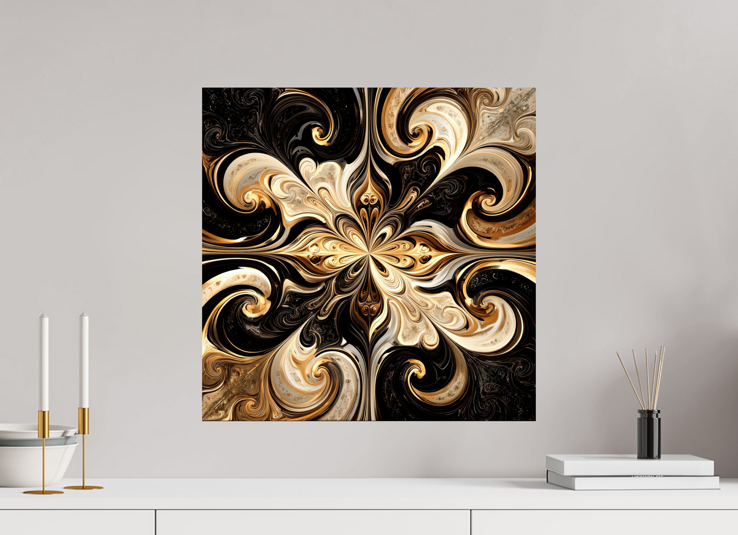 20 x 20″, Fine Art Print On Aluminum Dibond Coffee & Cream