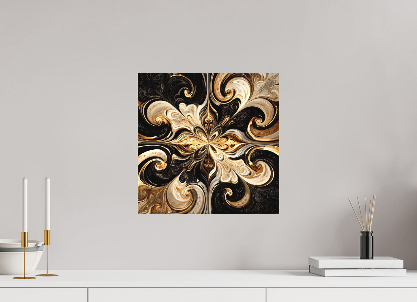 15 x 15″, Photo Print on Aluminum Backing Coffee & Cream