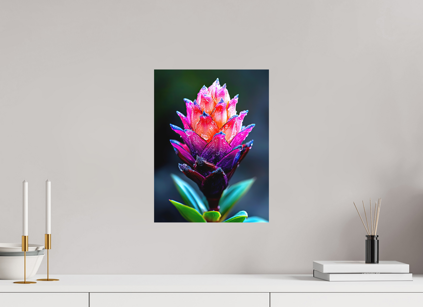 12 x 16″, Photo Print on Aluminum Backing Tropical Pinecone Flower
