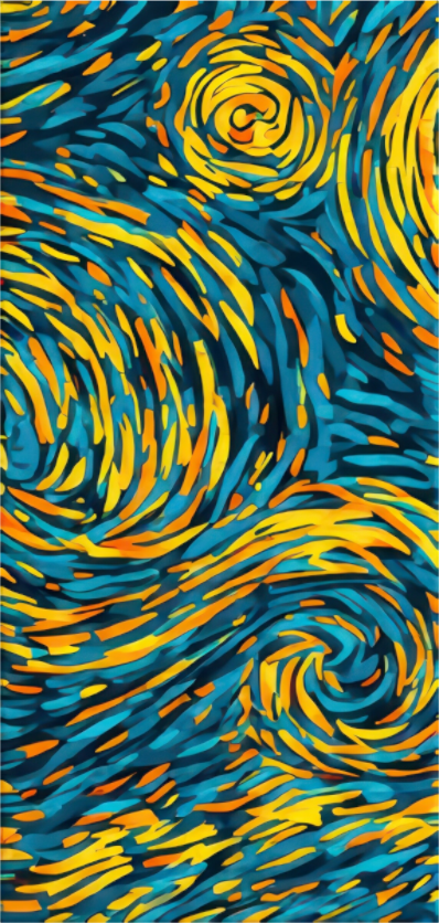 Main image Abstract Blue & Yellow Swirls