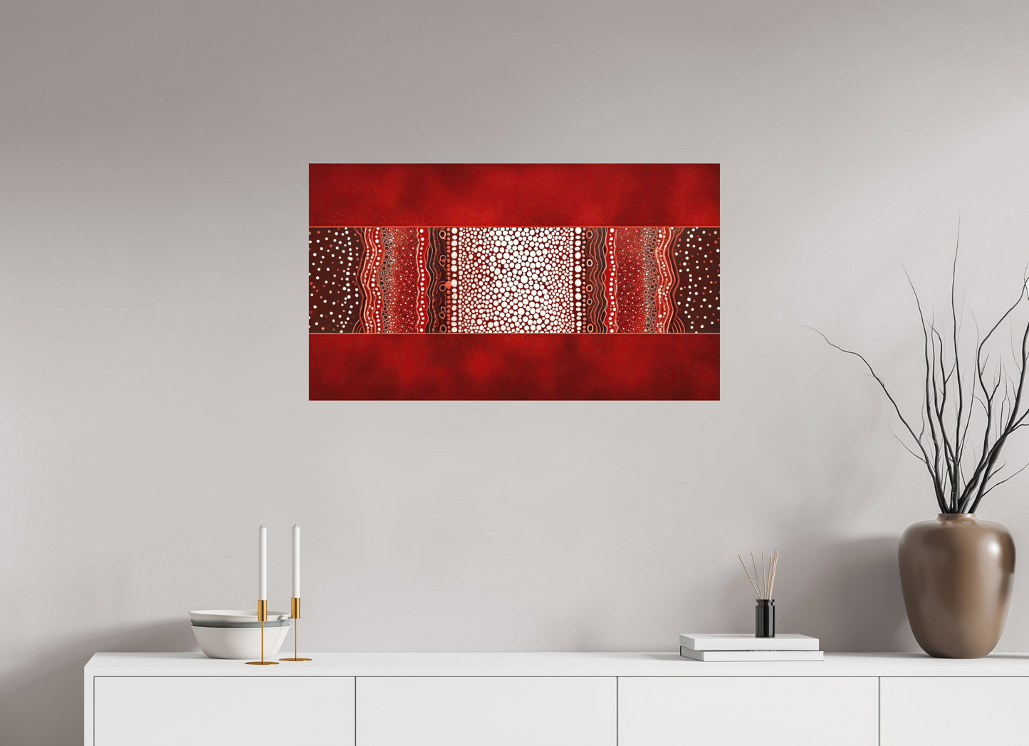 34.6 x 20″, Photo Print on Aluminum Backing Red Layers 1