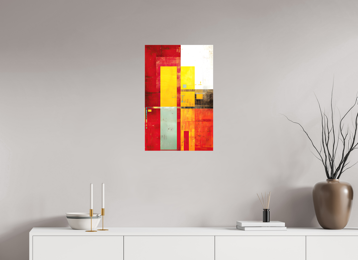 16 x 24.9″, Textile on Canvas Modern Rectangle