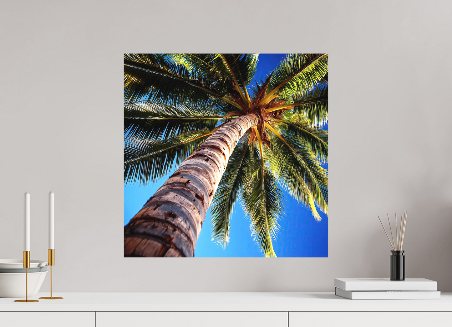20 x 20″, Photo Print on Aluminum Backing Palm Tree