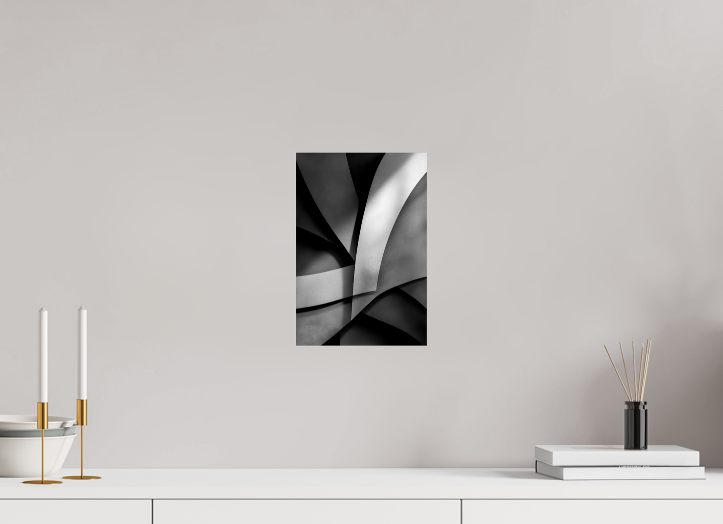 8 x 11.8″, Fine Art Print On Aluminum Dibond Abstract B&W 3