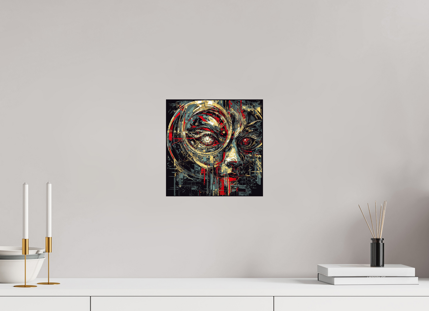 10 x 10″, Fine Art Print On Aluminum Dibond Abstract Female Eye