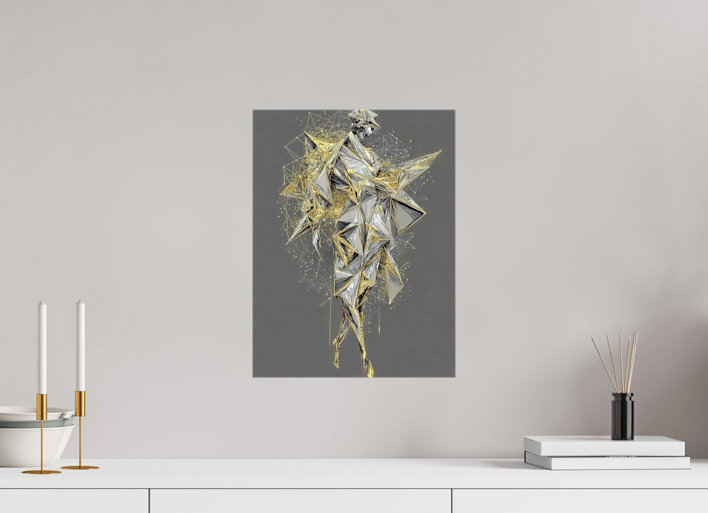 12 x 16″, Glossy Canvas Abstract Man