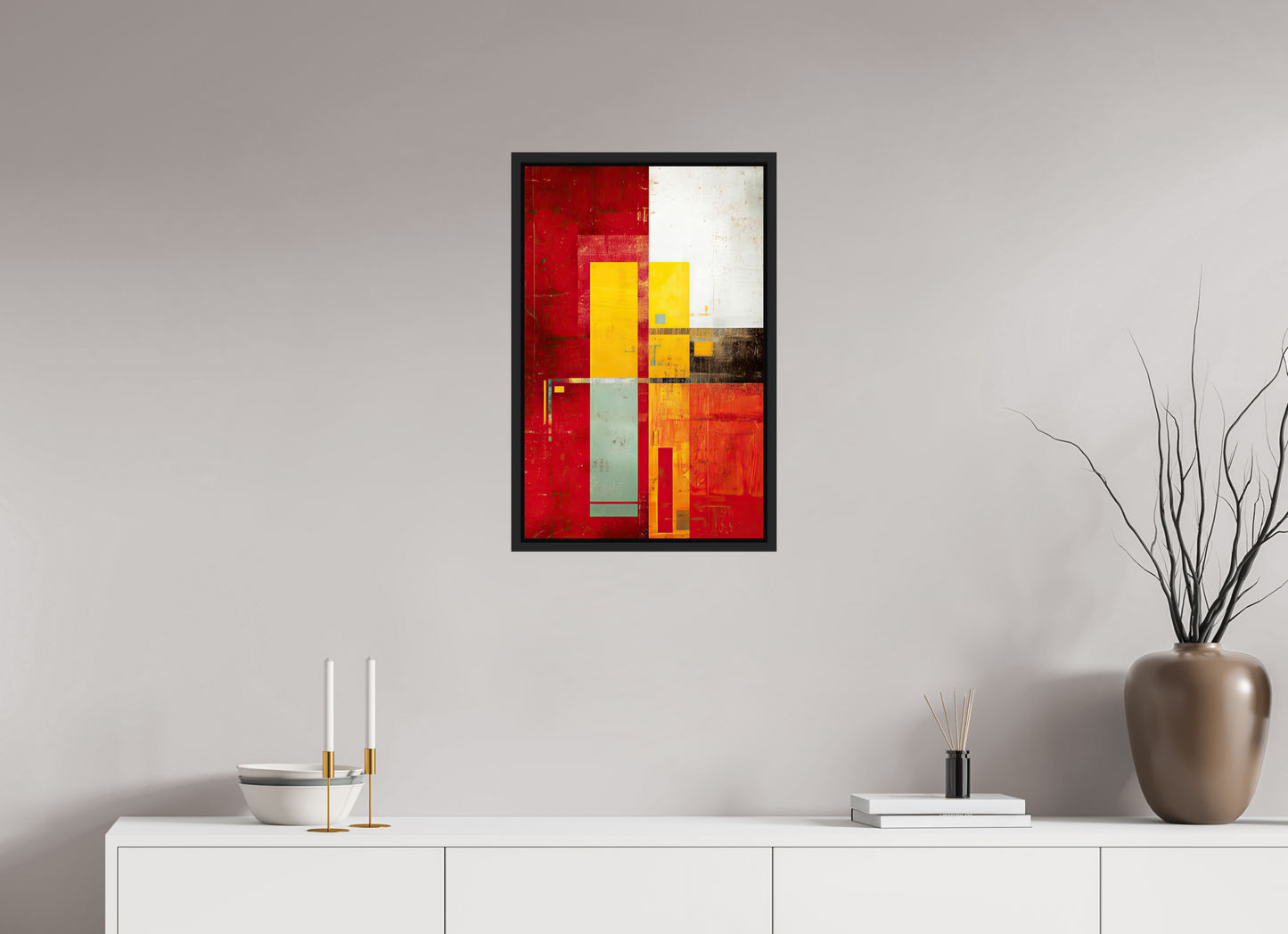 16 x 24.9″, Fine Art Print on Aluminum Dibond with Boarder Modern Rectangle