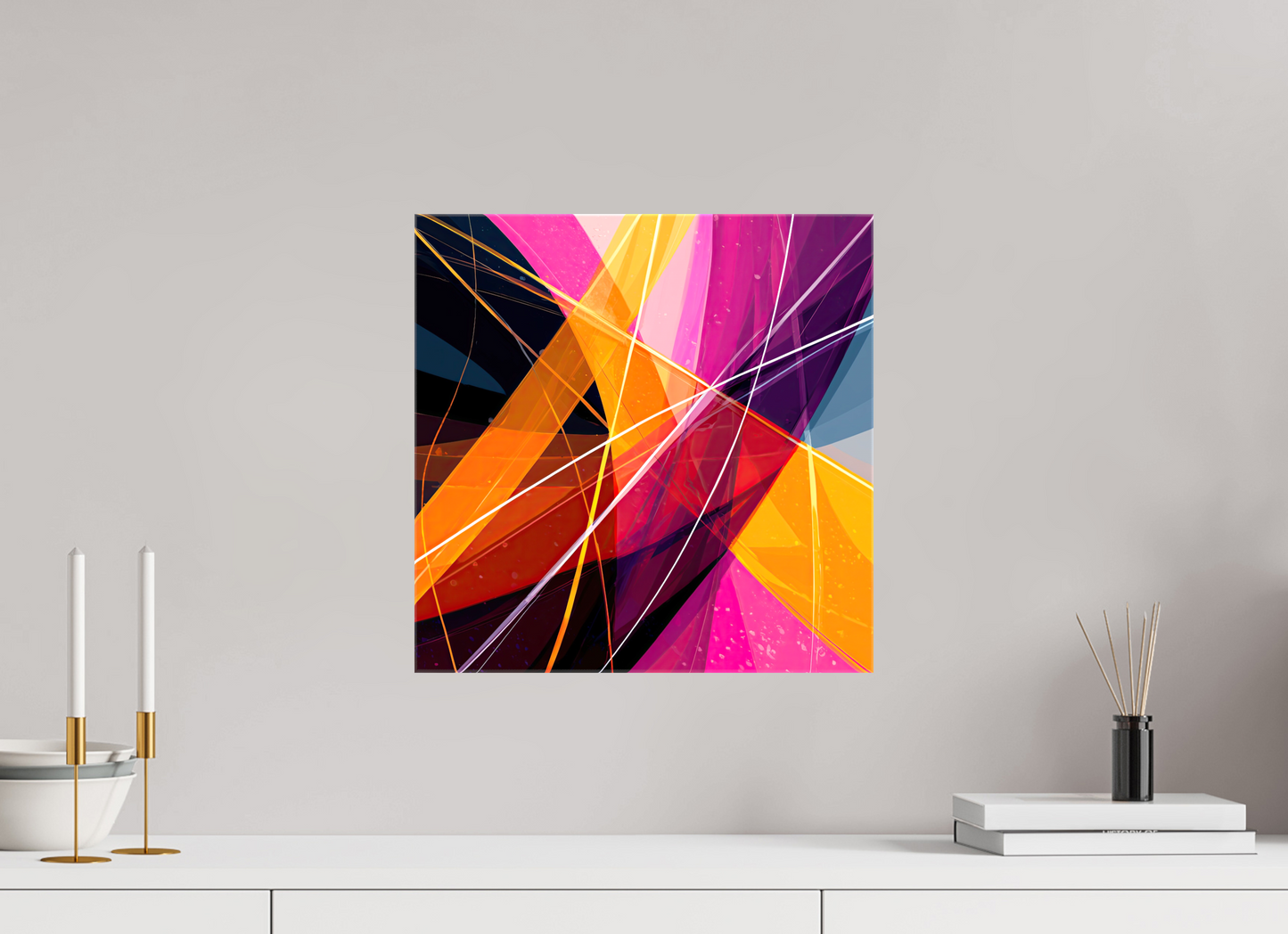15 x 15″, Glossy Canvas Abstract Candy