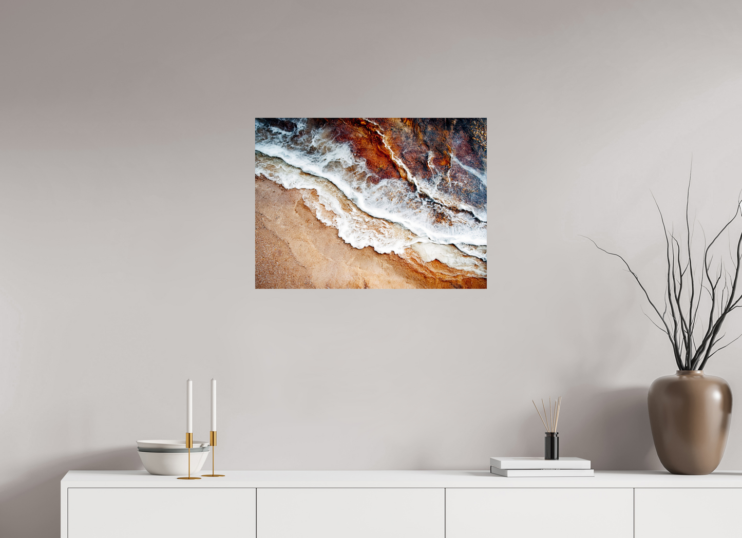 27.1 x 20″, Fine Art Print On Aluminum Dibond Desert Water