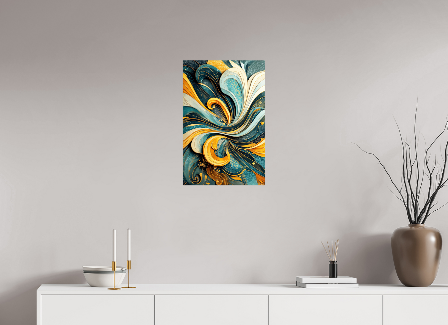 16 x 24.2″, Fine Art Print On Aluminum Dibond Abstract Swirl