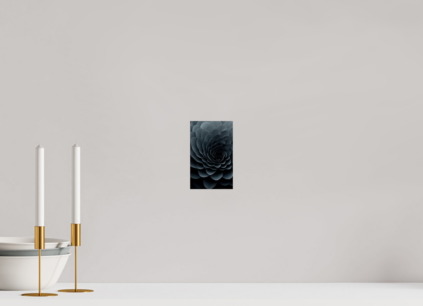 4 x 6.4″, Fine Art Print On Aluminum Dibond Dark Flower