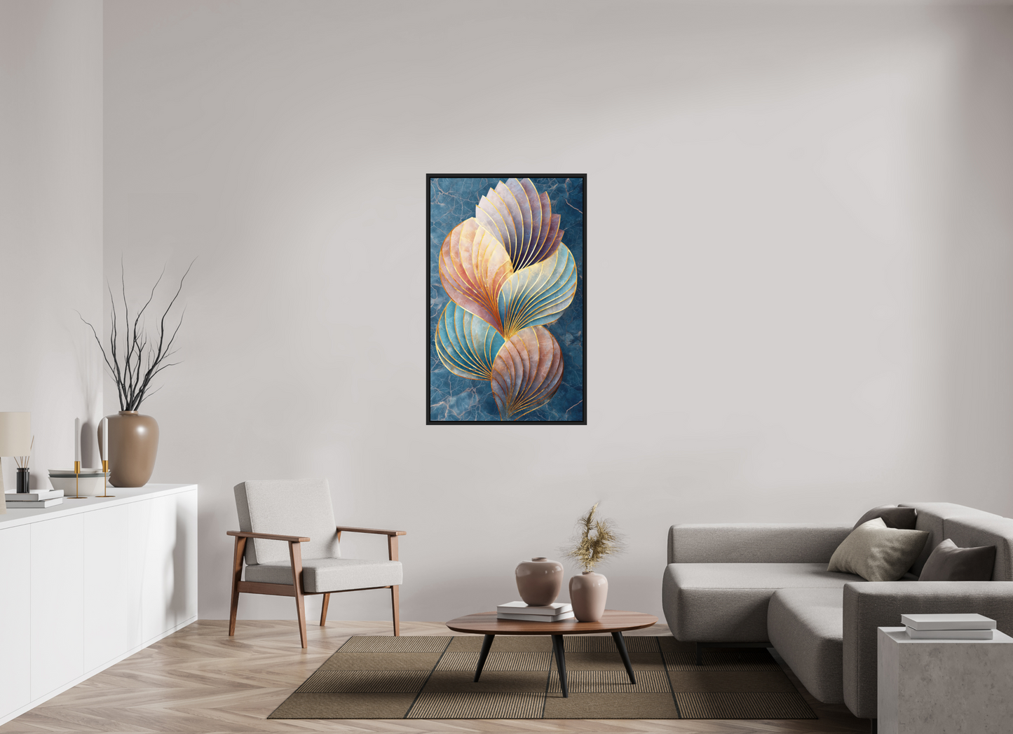 31 x 49.5″, Photo Print on Aluminum Backing with boarder Shells