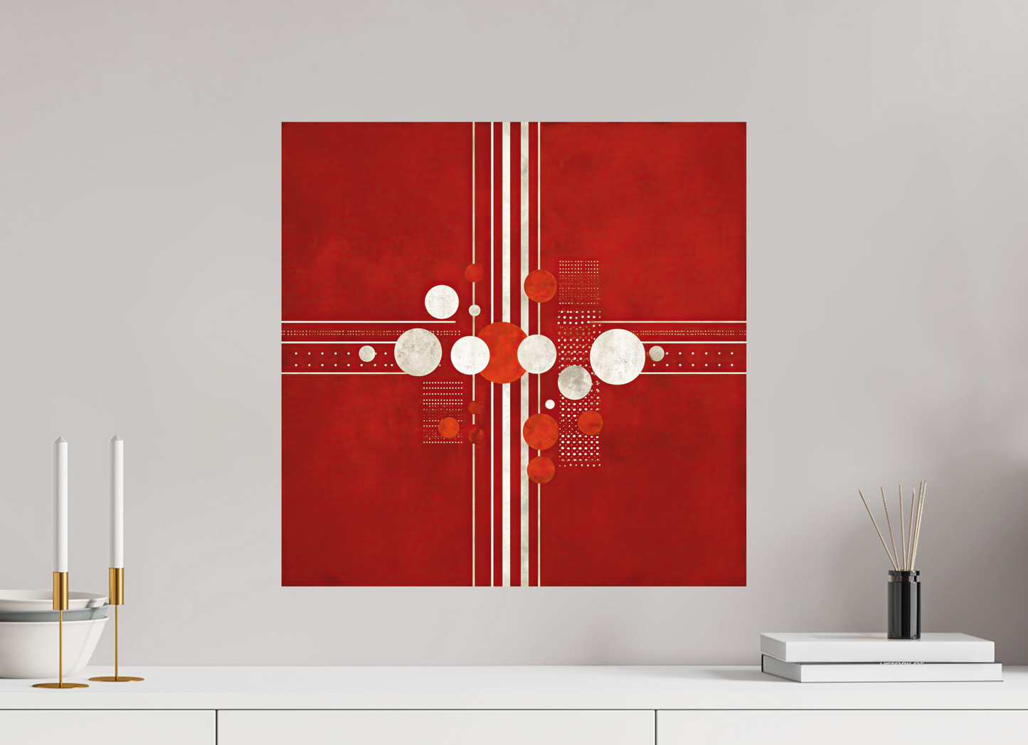 20 x 20″, Photo Print on Aluminum Backing White Line 2