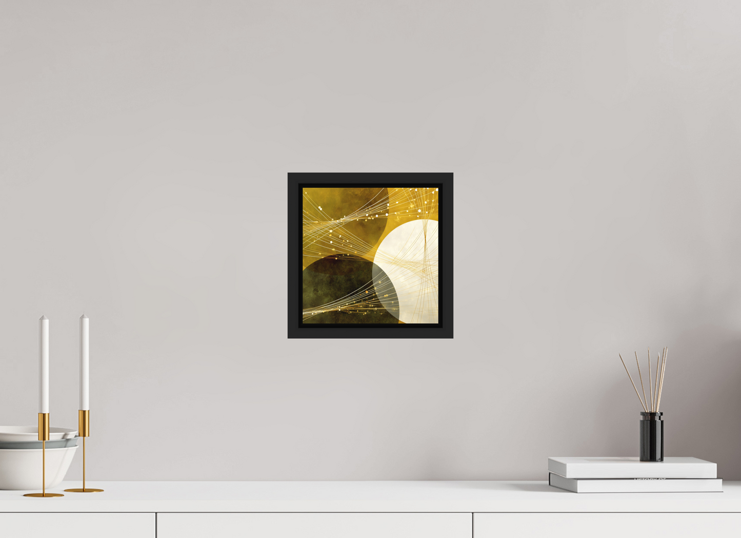 8 x 8″, Photo Print on Aluminum Backing with boarder Lime Circles