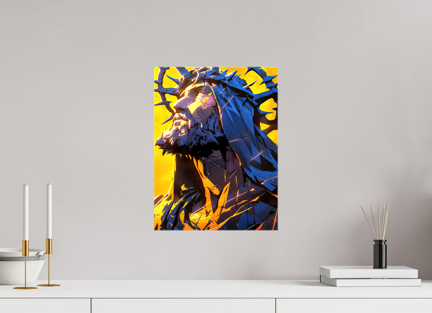 12 x 16″, Glossy Canvas Jesus