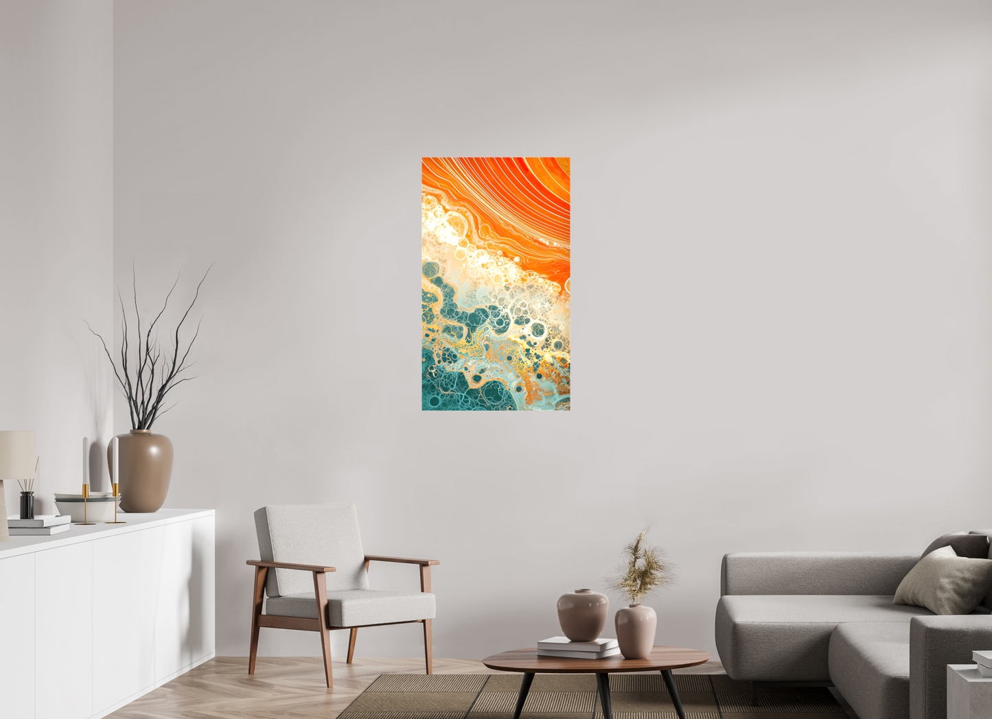 24 x 41.3″, Glossy Canvas Abstract Desert Beach