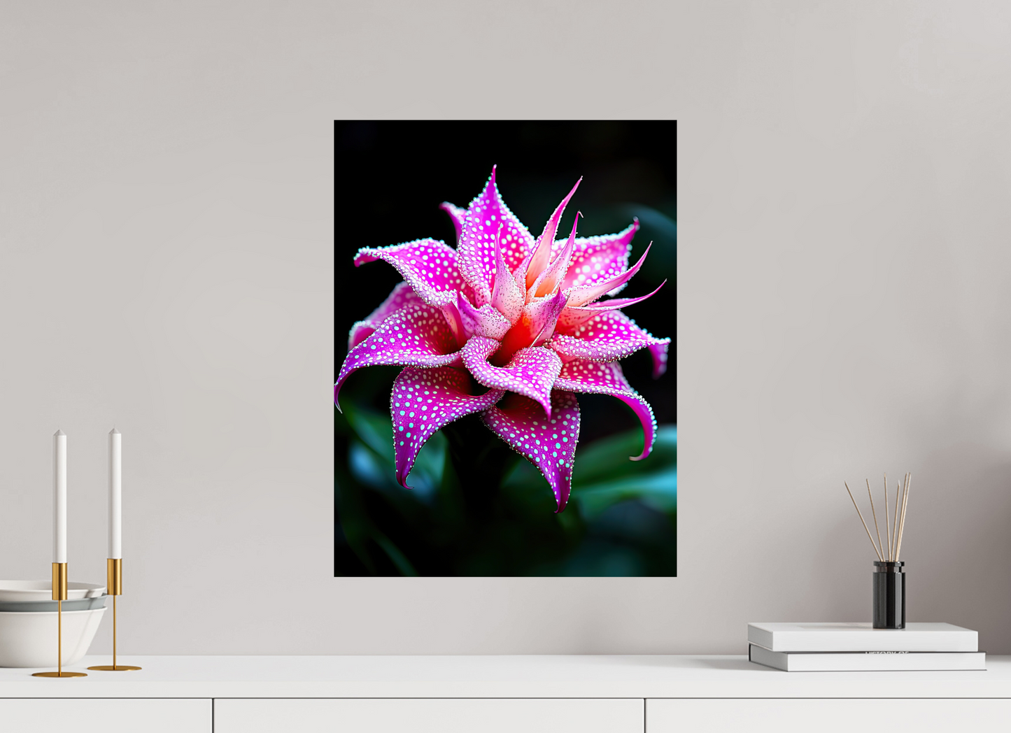 15 x 20″, Fine Art Print On Aluminum Dibond Pink Mushroom Flower