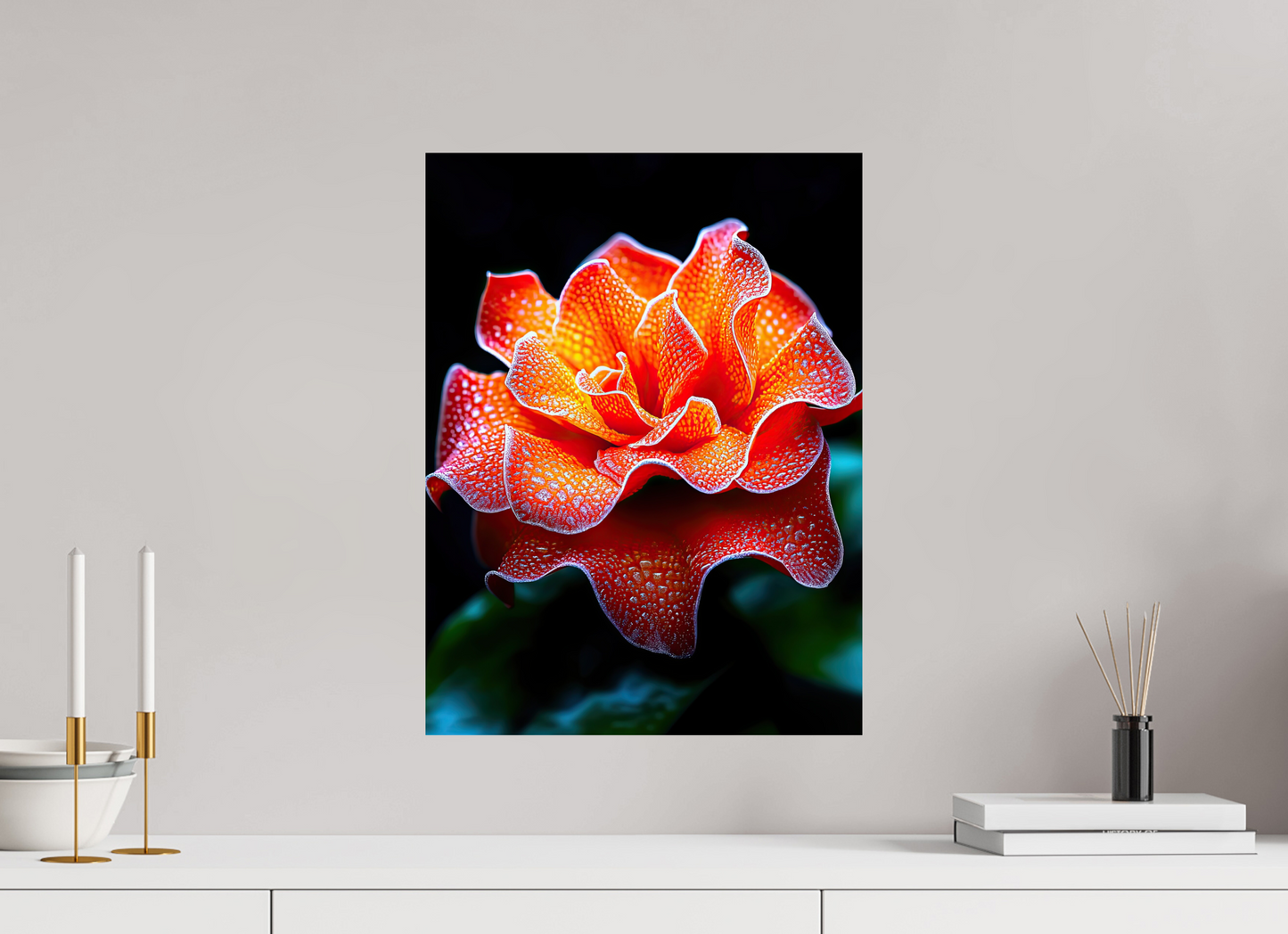 15 x 20″, Fine Art Print On Aluminum Dibond Orange Flower
