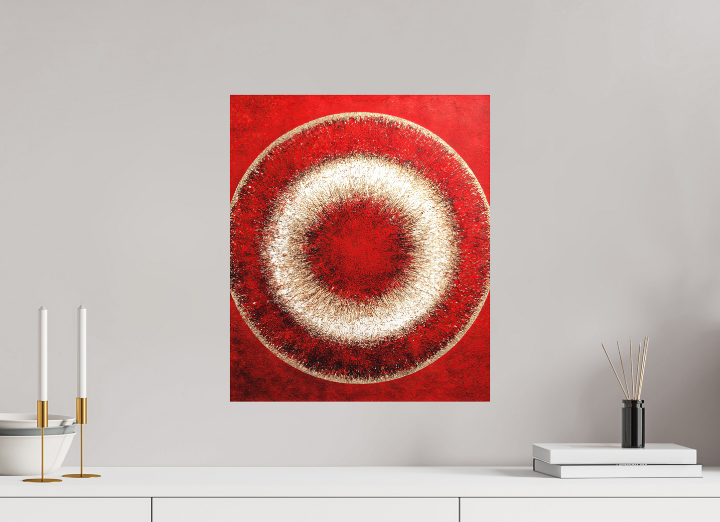 16 x 18.9″, Photo Print on Aluminum Backing Abstract Red Eye