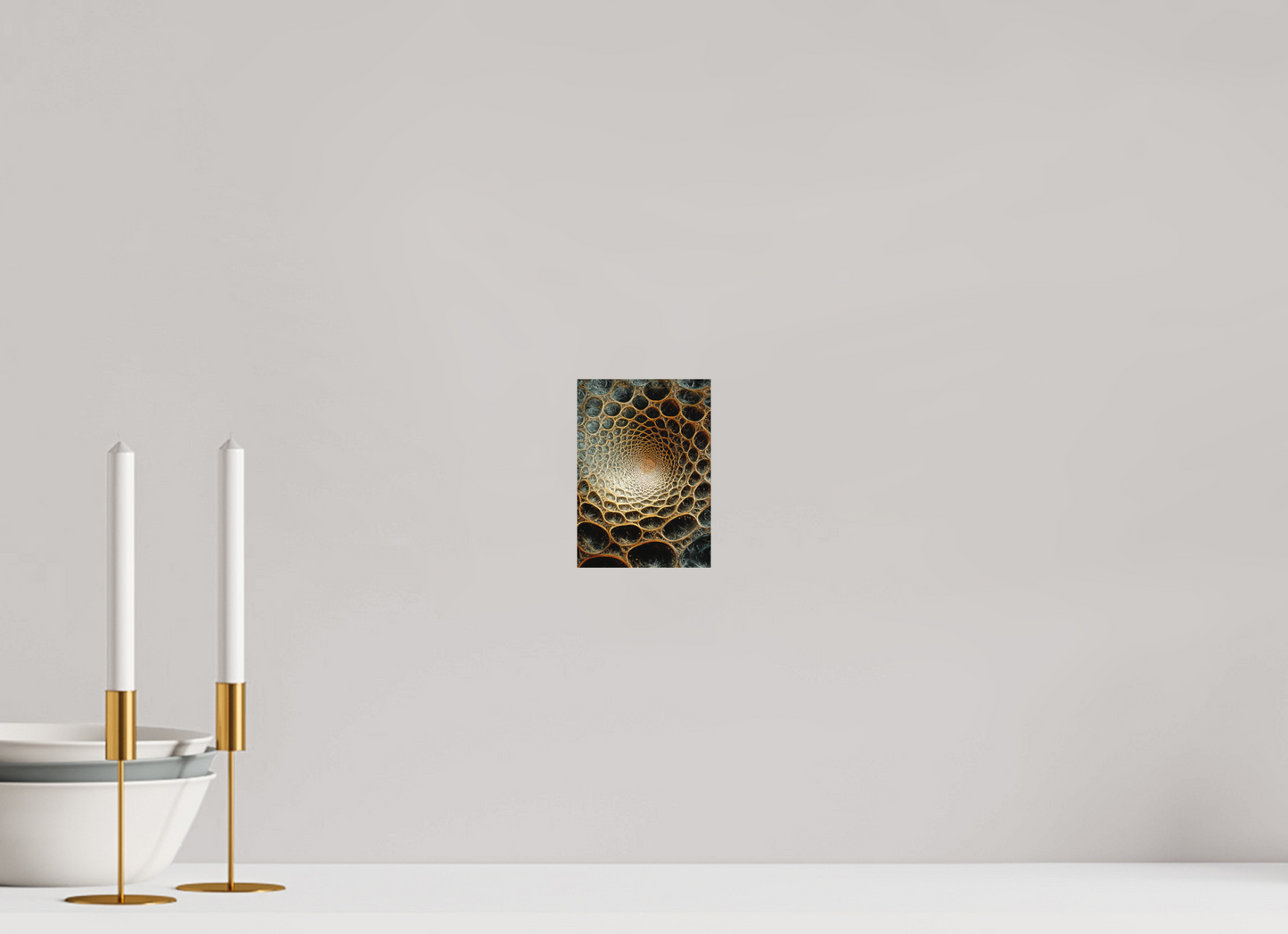 ISO A6 (10,5 x 14,8 cm), Photo Print on Aluminum Backing Alien Texture