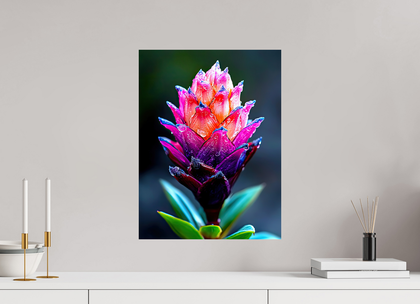 15 x 20″, Fine Art Print On Aluminum Dibond Tropical Pinecone Flower