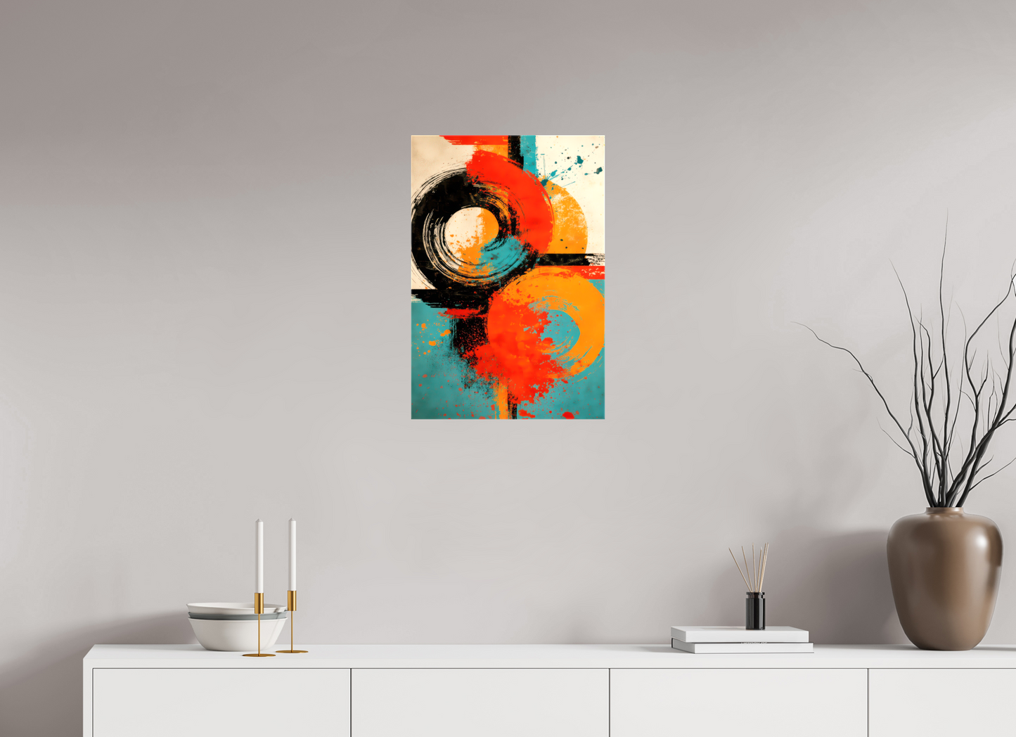 16 x 23.6″, Glossy Canvas Abstract Traffic Sign