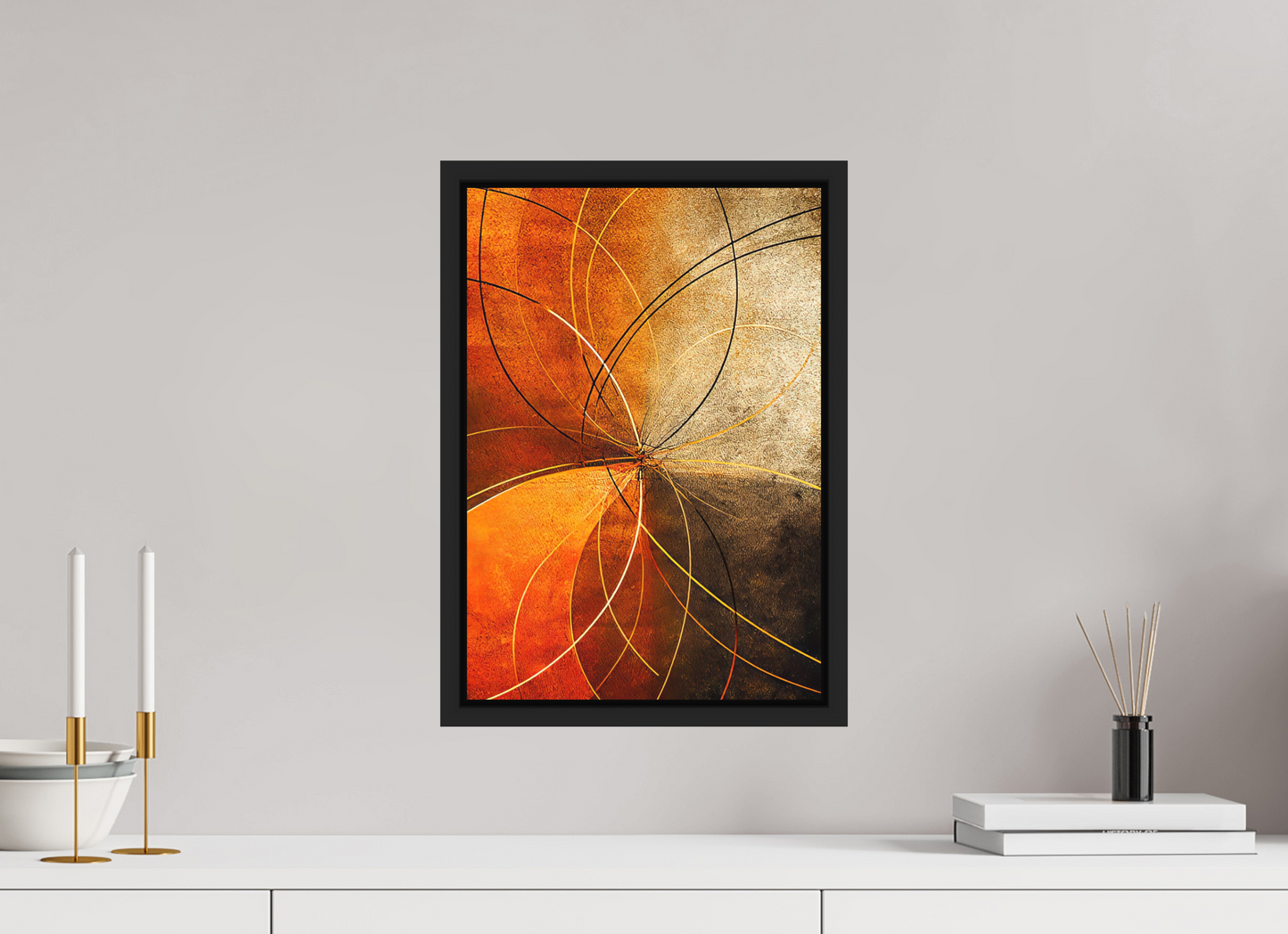 12 x 17.4″, Photo Print on Aluminum Backing with boarder Abstract Rust Circles