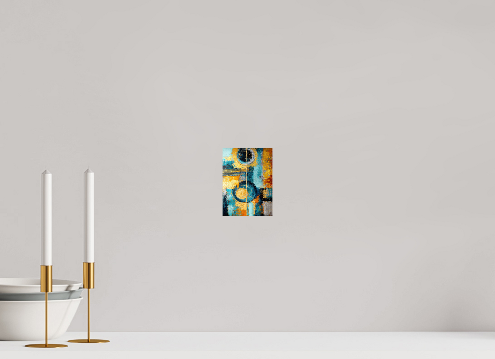 4 x 5.4″, Fine Art Print On Aluminum Dibond Abstract Gold Paint