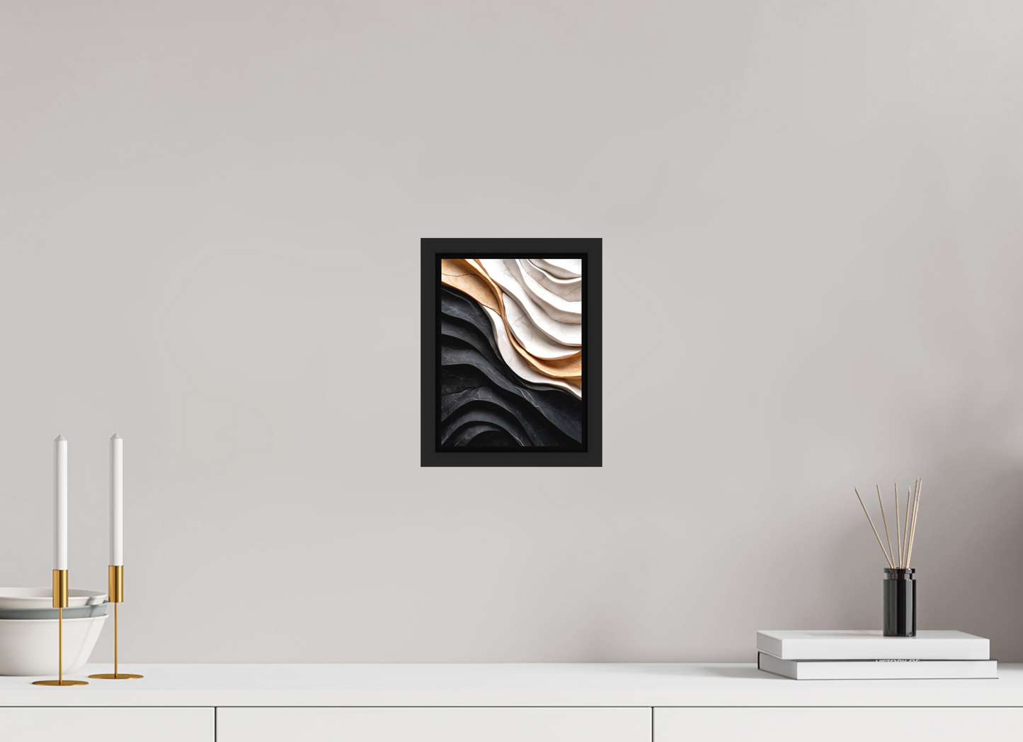 6 x 8″, Photo Print on Aluminum Backing with boarder Marble Wave