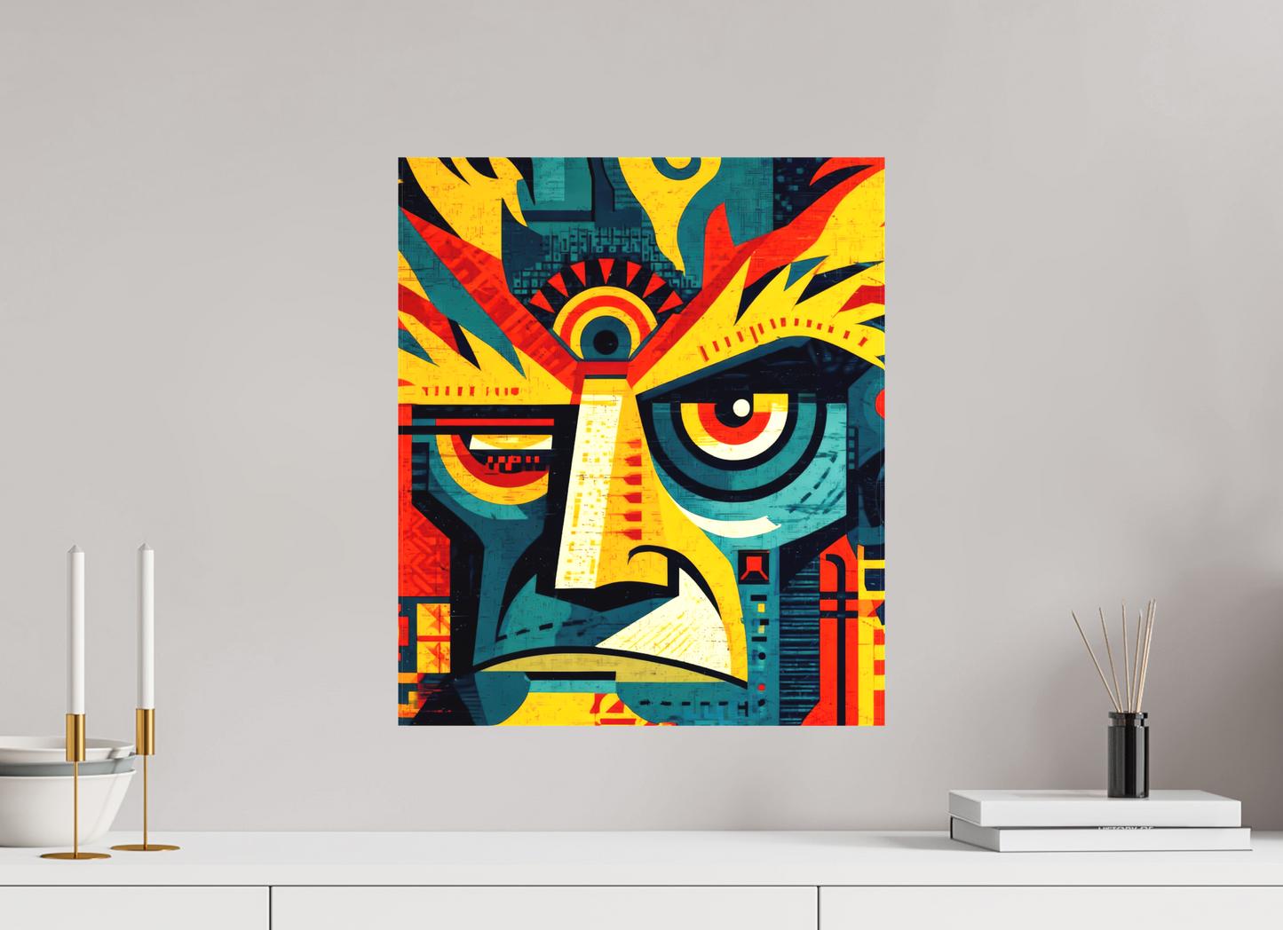 16 x 18.7″, Textile on Canvas Urban Tribal