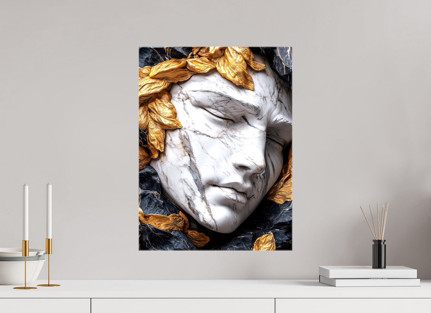 15 x 20″, Glossy Canvas Marble Face
