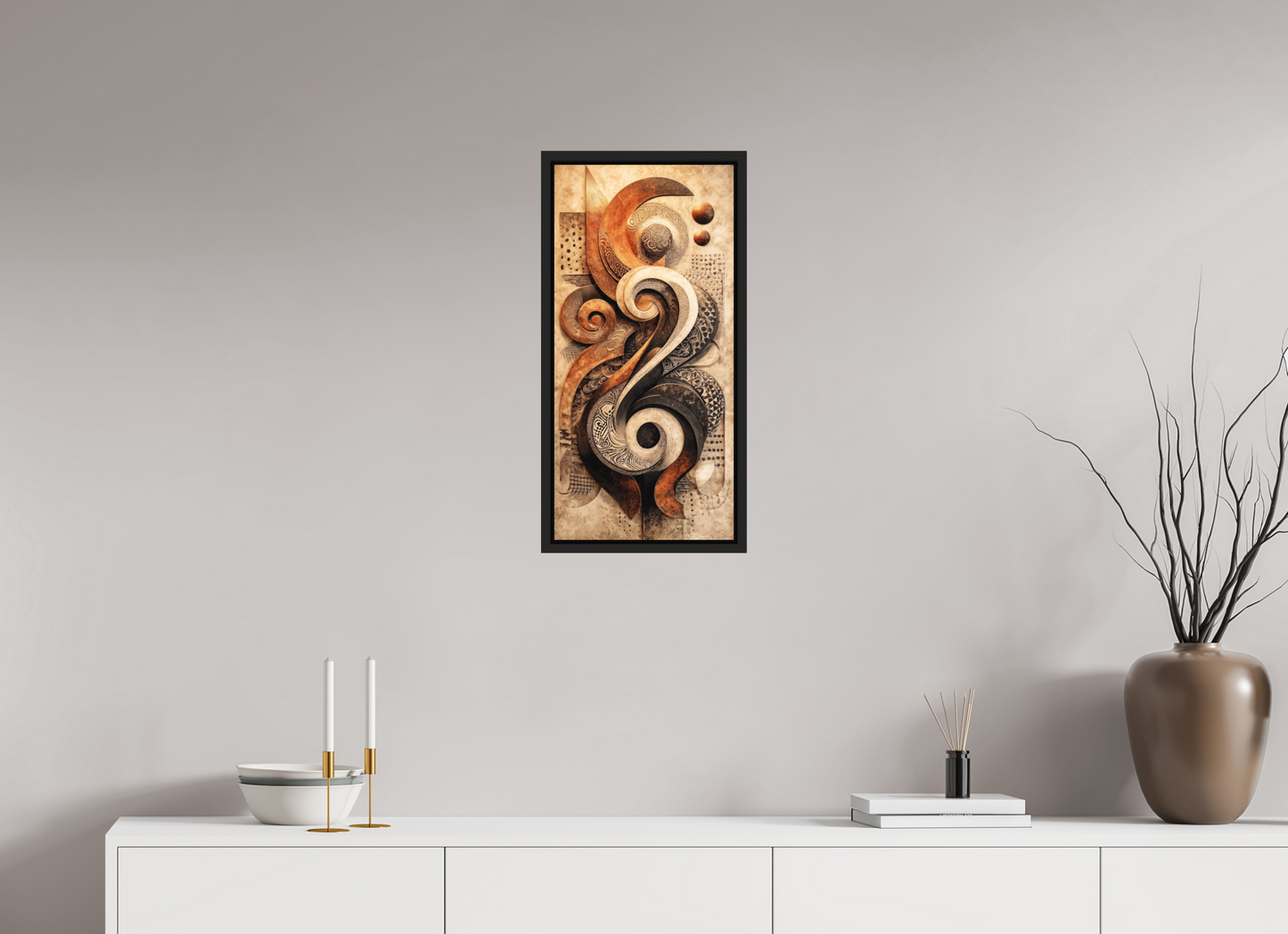 12 x 25.1″, Photo Print on Aluminum Backing with boarder Abstract Shapes 2