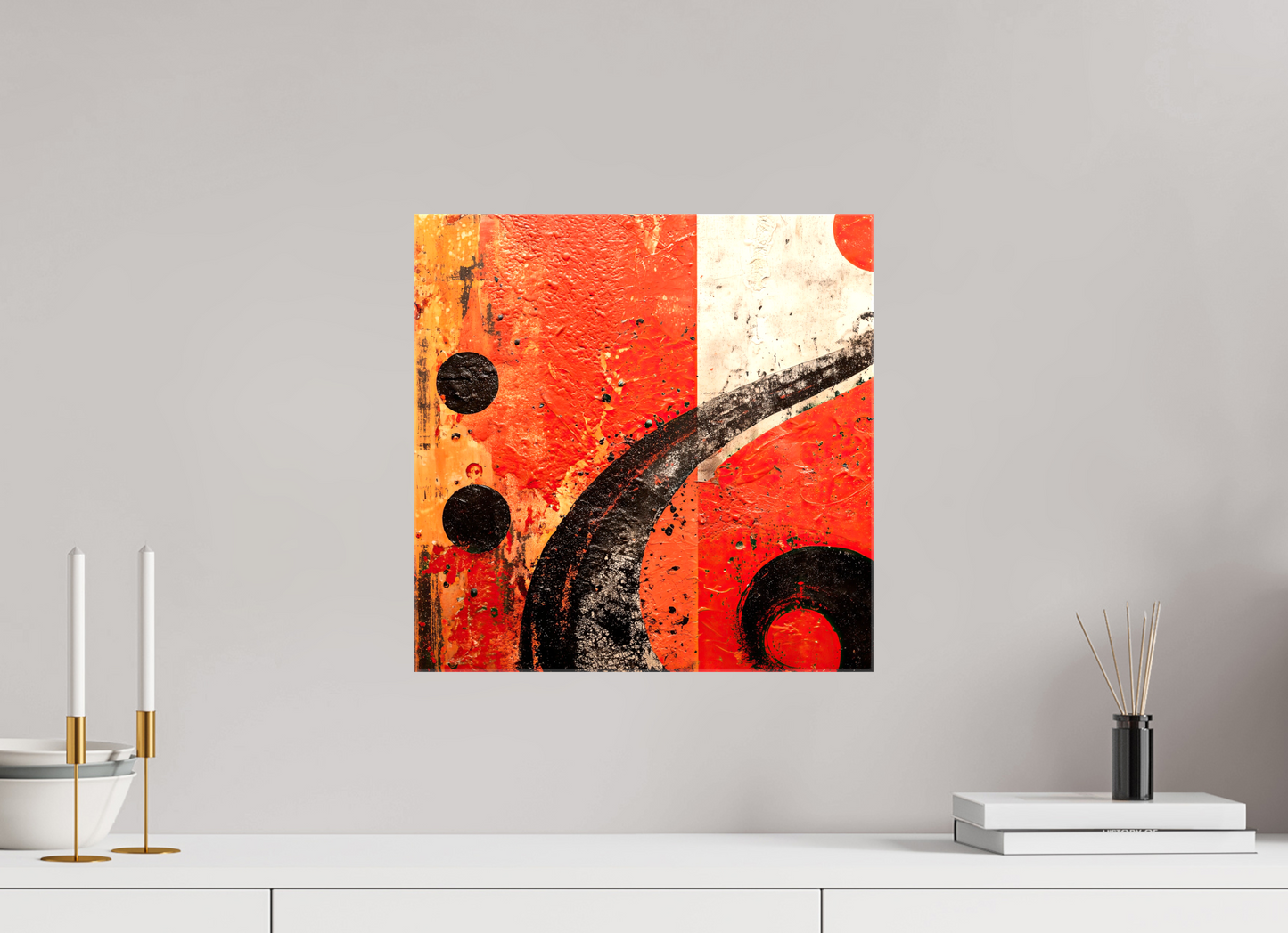 15 x 15″, Glossy Canvas Abstract Musical Note
