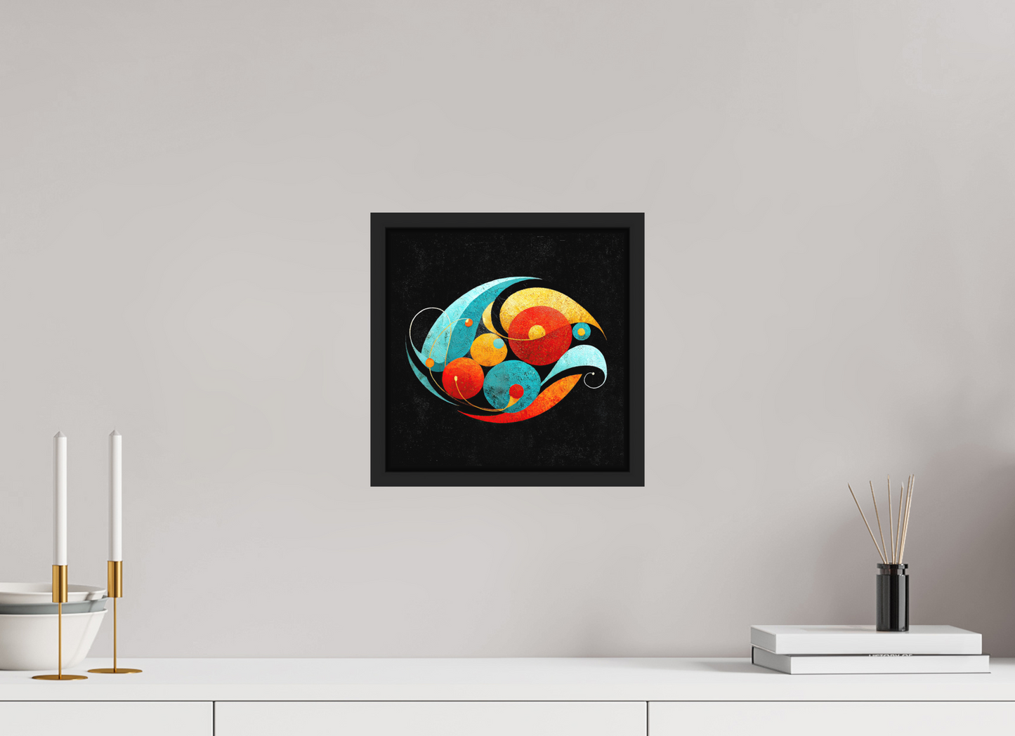 10 x 10″, Photo Print on Aluminum Backing with boarder Abstract Olives