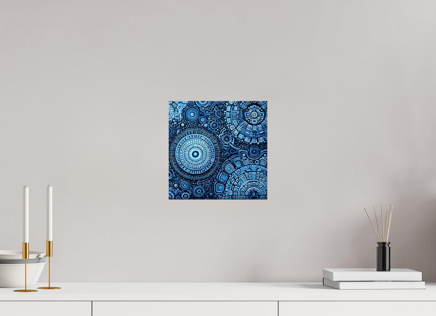 10 x 10″, Fine Art Print On Aluminum Dibond Ancient Blue