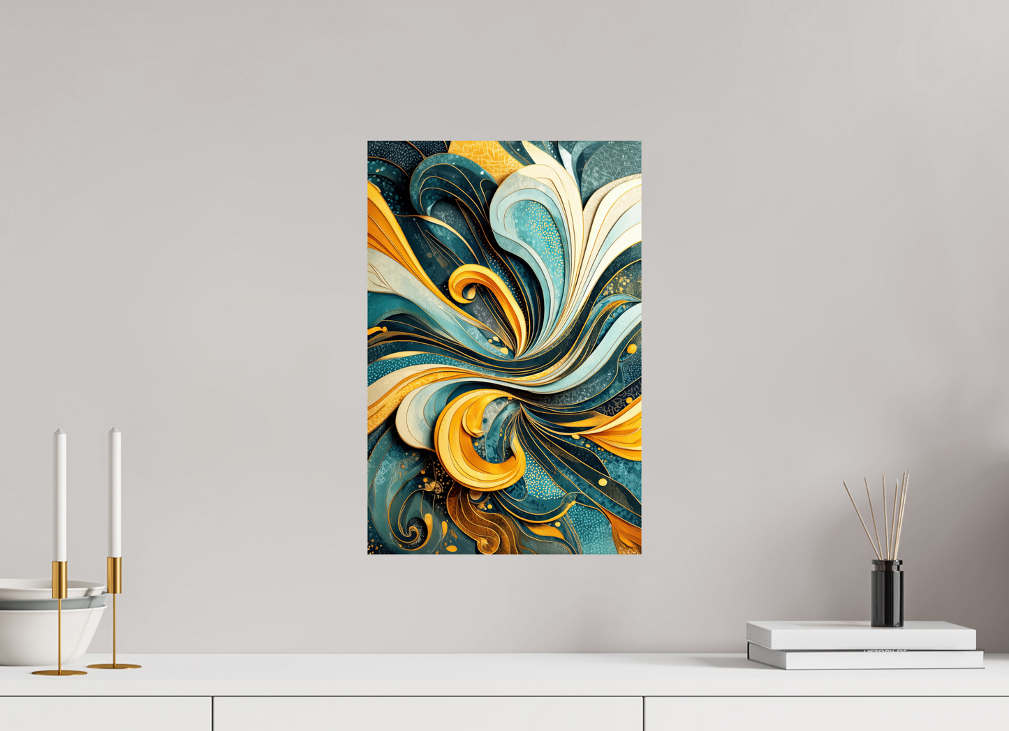 12 x 18.1″, Fine Art Print On Aluminum Dibond Abstract Swirl