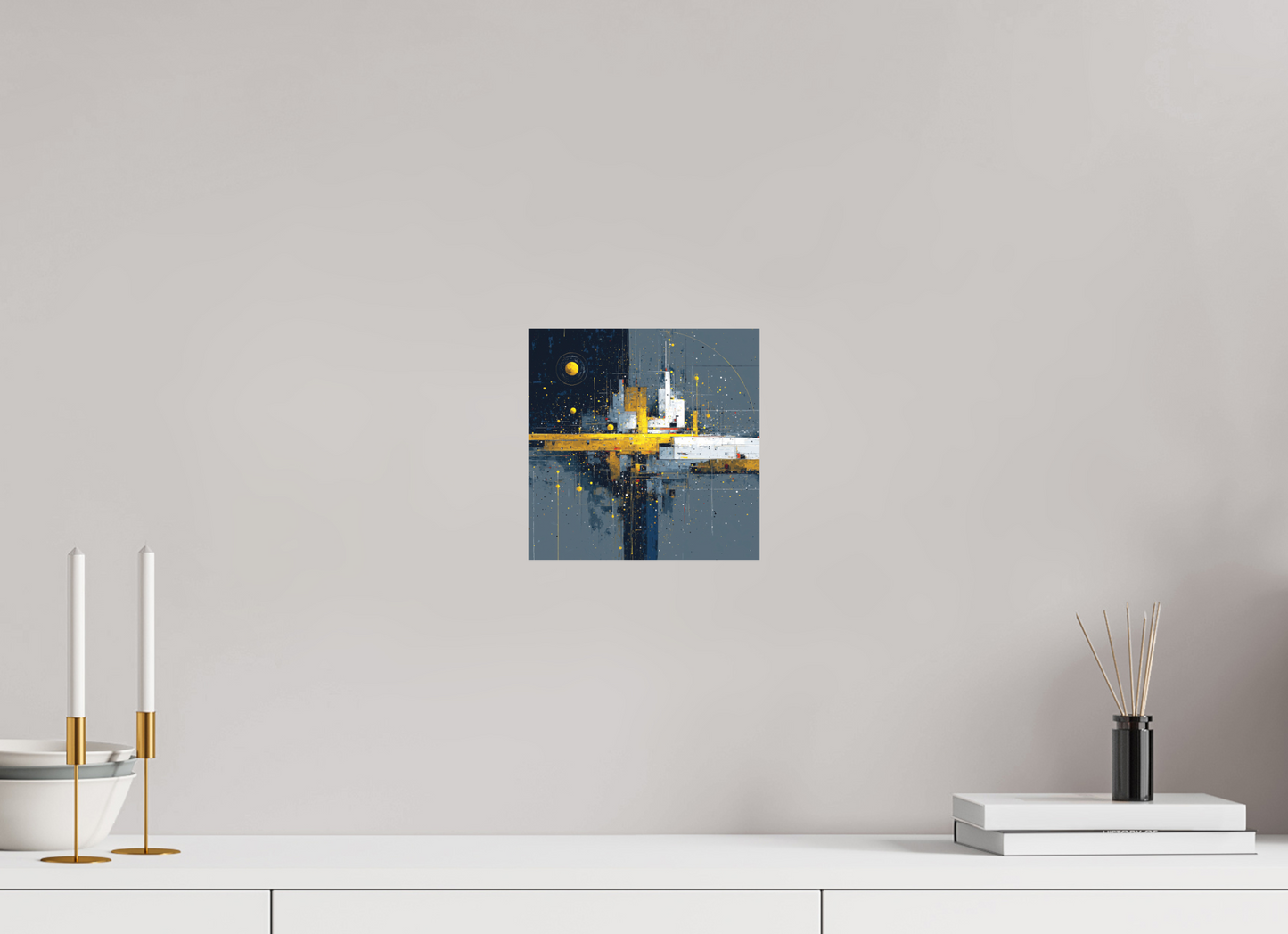 8 x 8″, Photo Print on Aluminum Backing Abstract City