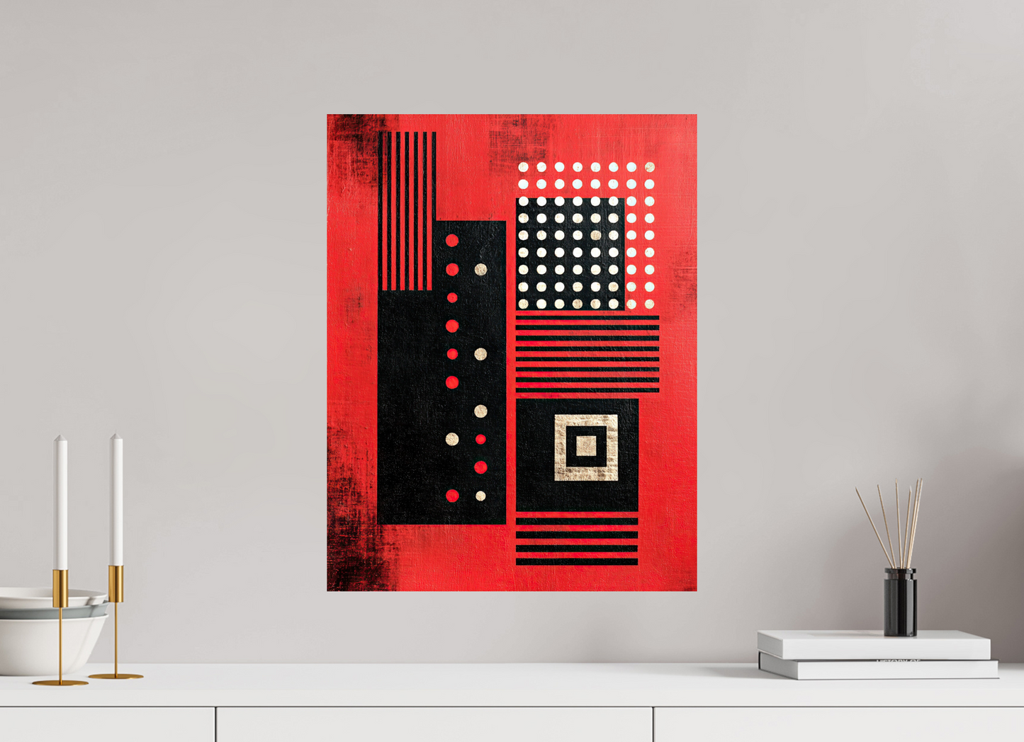 16 x 20.6″, Fine Art Print On Aluminum Dibond Abstract Barcode 2