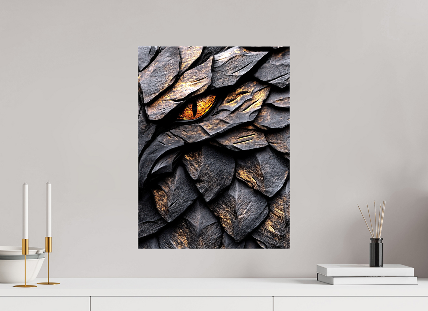 15 x 20″, Glossy Canvas Wooden Eagle