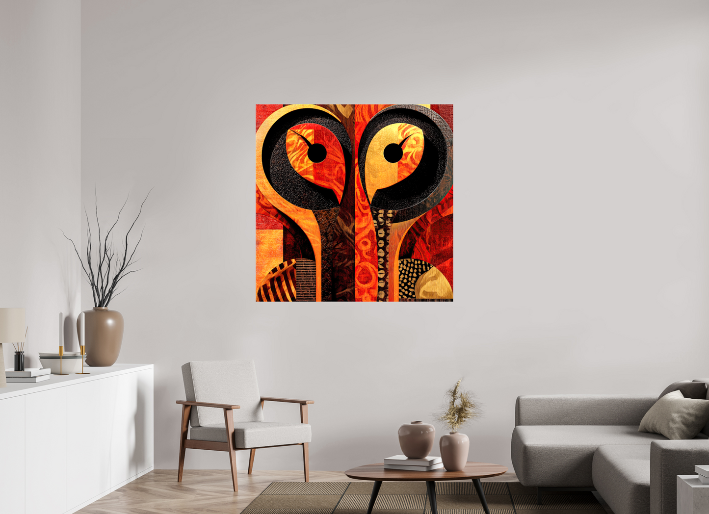45 x 45″, Glossy Canvas Abstract Cutout 3
