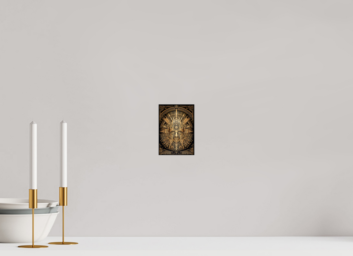 4 x 5.7″, Fine Art Print On Aluminum Dibond Tribal Gold