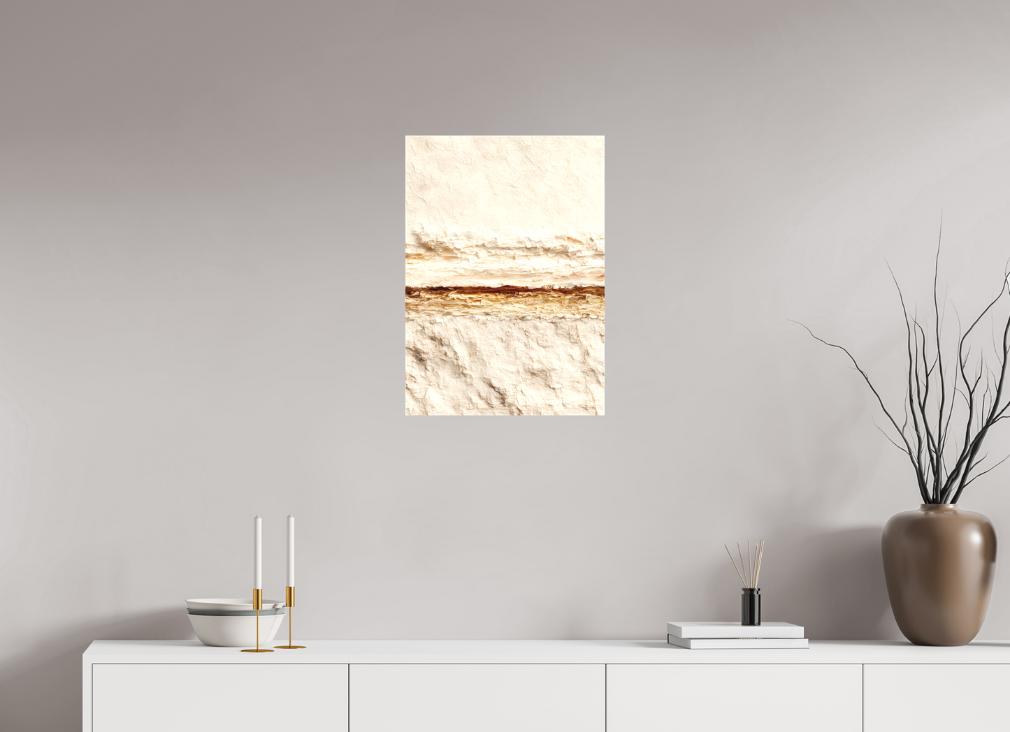 ISO A2 (42 x 59,4 cm), Textile on Canvas Desert Line