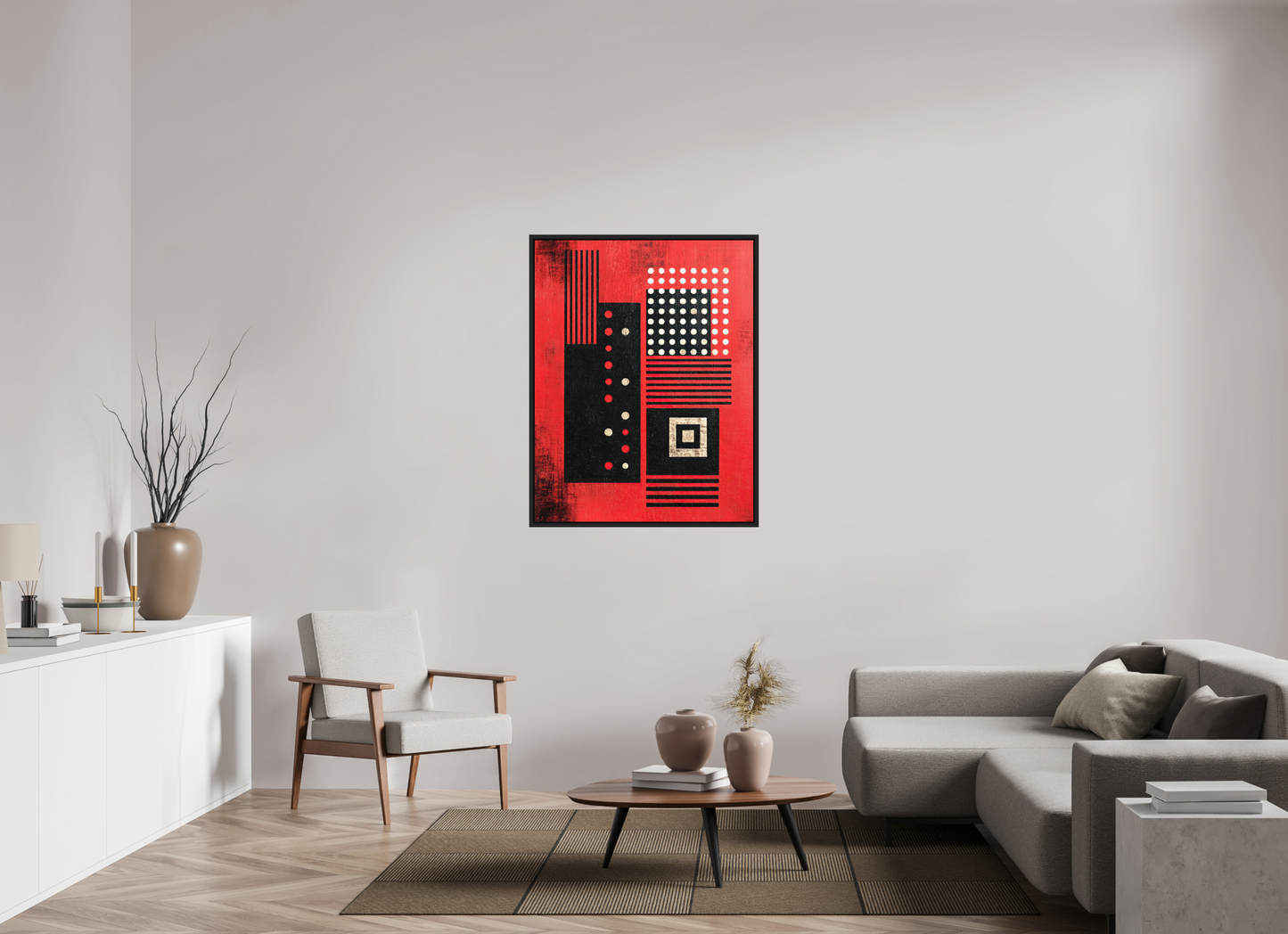 35 x 45.1″, Photo Print on Aluminum Backing with boarder Abstract Barcode 2