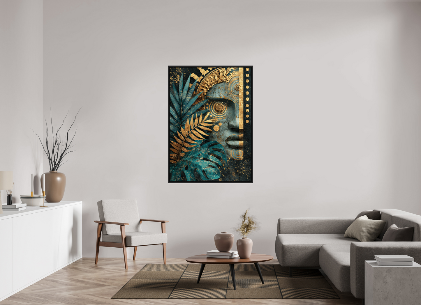 40 x 55.8″, Fine Art Print on Aluminum Dibond with Boarder Ancient Face 1
