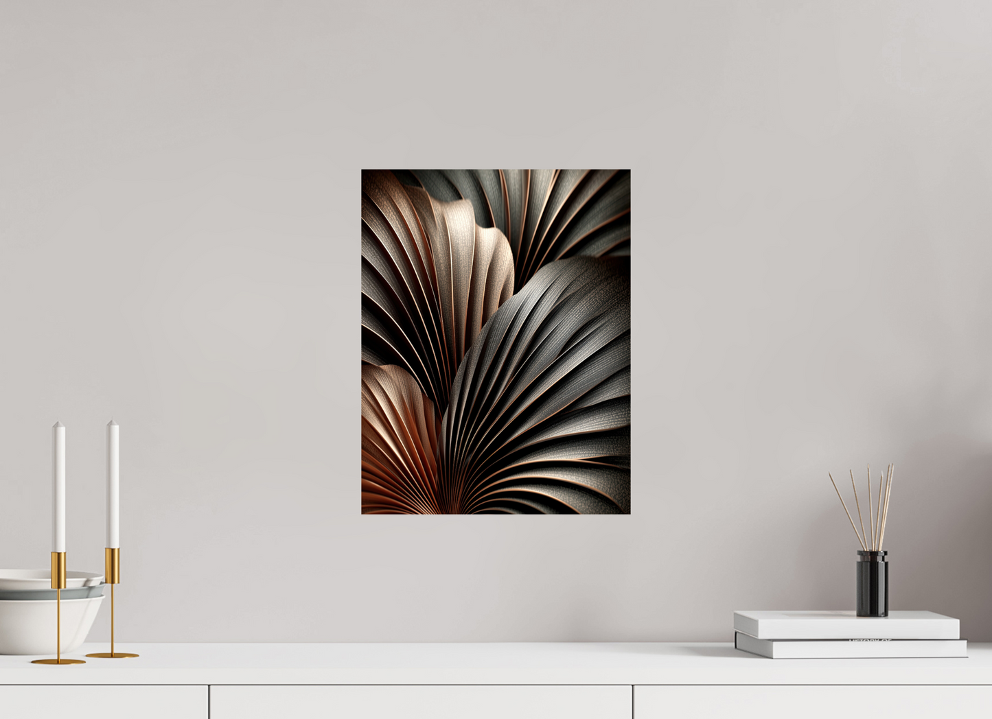 12 x 15.4″, Fine Art Print On Aluminum Dibond Dark Leaves