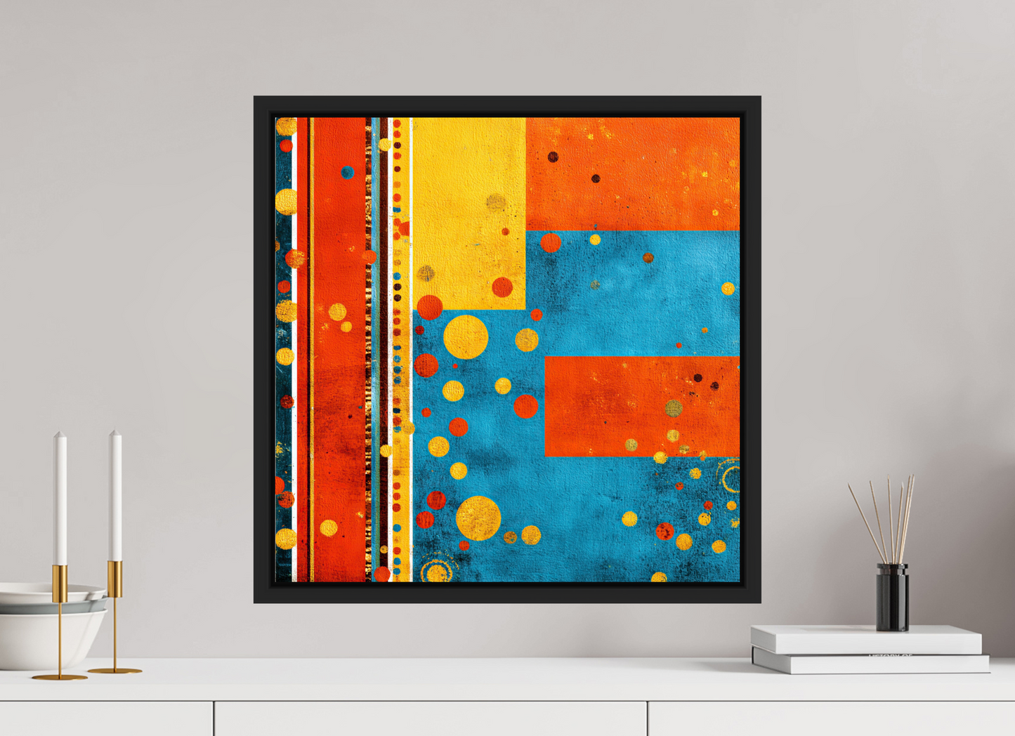 20 x 20″, Fine Art Print on Aluminum Dibond with Boarder Play Mat