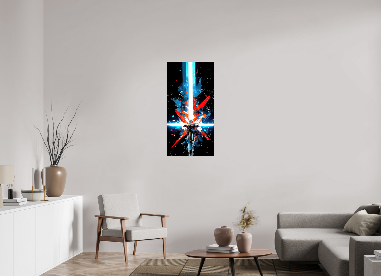 20 x 40″, Glossy Canvas Freedom Lightsaber