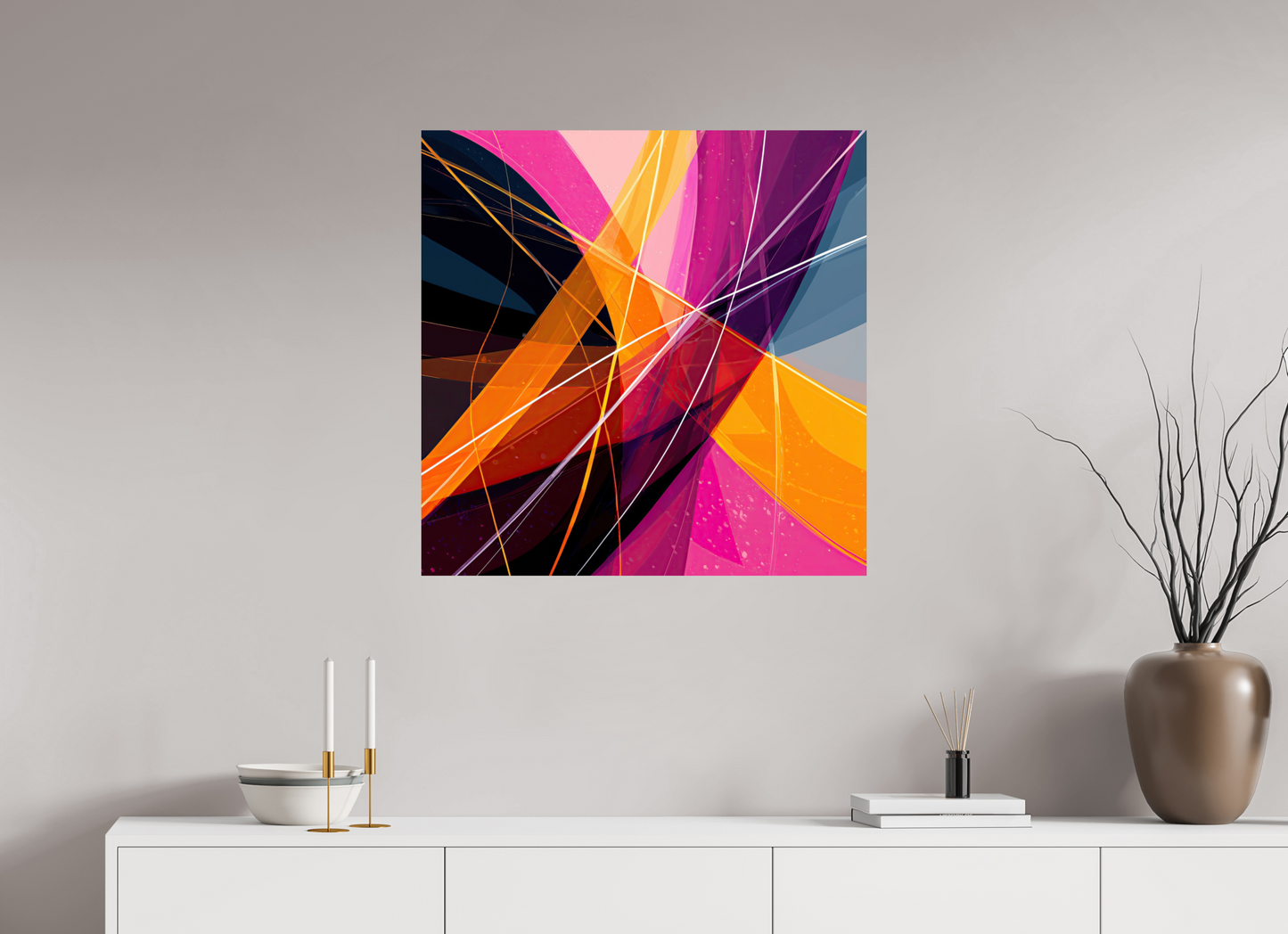 30 x 30″, Fine Art Print On Aluminum Dibond Abstract Candy