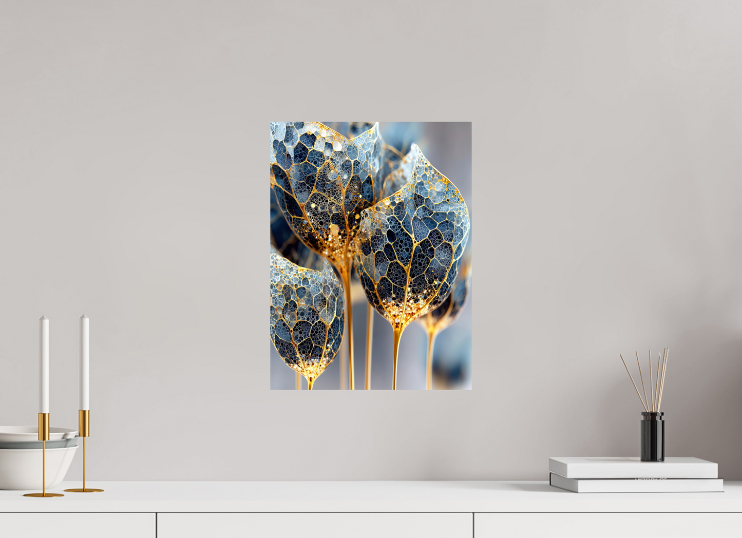 12 x 16″, Fine Art Print On Aluminum Dibond Luxury Glass Flowers