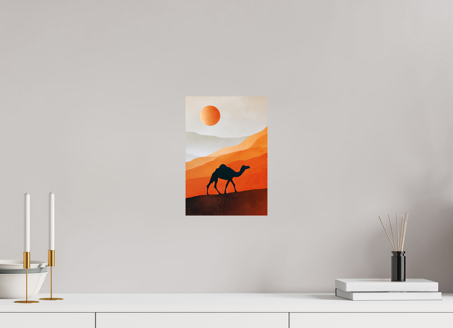 8 x 11.7″, Fine Art Print On Aluminum Dibond Camel